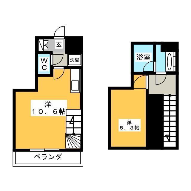 レジディア錦糸町II(1LDK/13階)の間取り写真