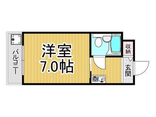 メゾンドアヴニール(ワンルーム/3階)の間取り写真