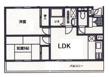 メゾンクレール(2LDK/2階)の間取り写真