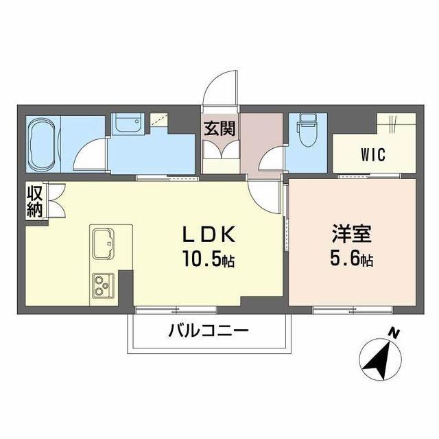 シャーメゾン サリーレ(1LDK/2階)の間取り写真