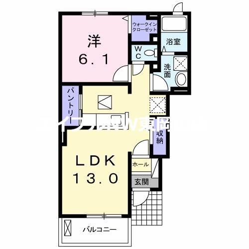 プリムラ(1LDK/1階)の間取り写真