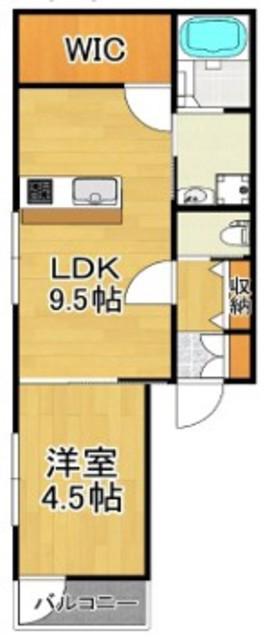 百舌鳥陵南町プロジェクト(1LDK/1階)の間取り写真