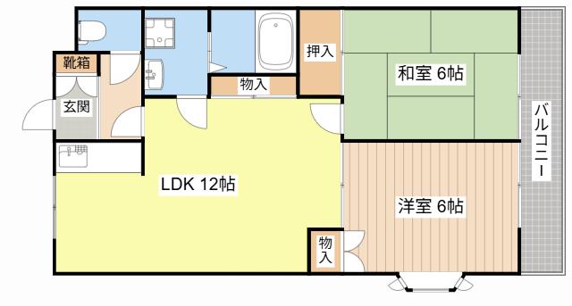 ミルラフィーネ(2LDK/2階)の間取り写真