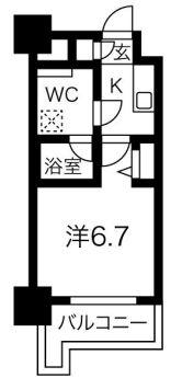 クラリッサ新川崎(1K/12階)の間取り写真