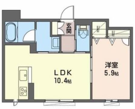 ビューテラスイズミ(1LDK/1階)の間取り写真