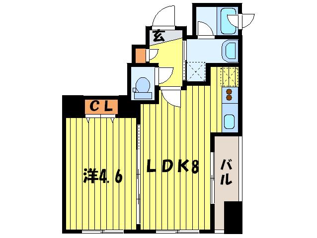 クラッセ円山ウエスト(1LDK/3階)の間取り写真