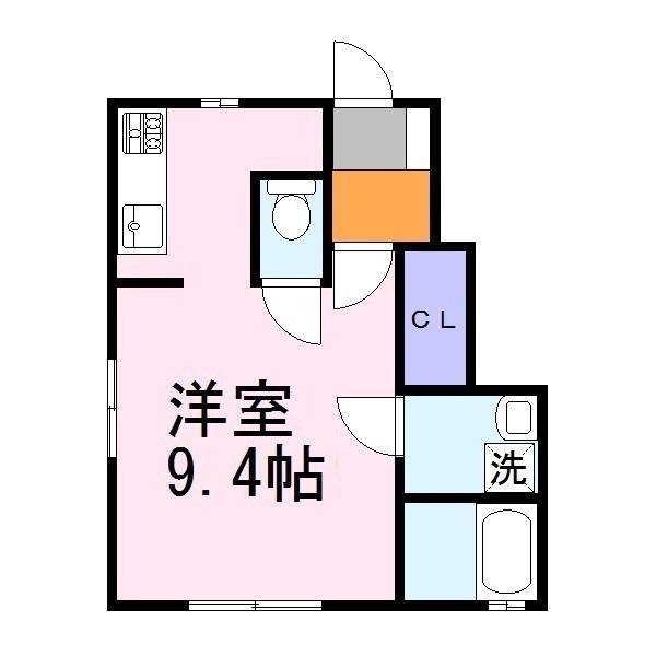 プラーナ(1K/1階)の間取り写真