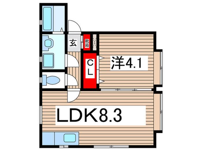 エムティ館(1LDK/1階)の間取り写真