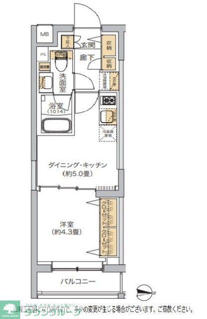 リビオメゾン湯島(1DK/1階)の間取り写真