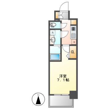 S-RESIDENCE浄心(1K/10階)の間取り写真