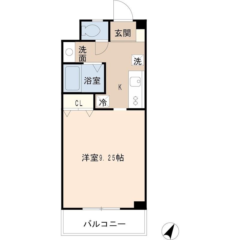 アゼイリアII(1K/2階)の間取り写真
