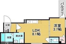 グランツ喜連(1LDK/2階)の間取り写真