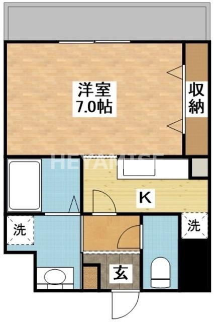 アイヒルズスミヨシ(ワンルーム/9階)の間取り写真