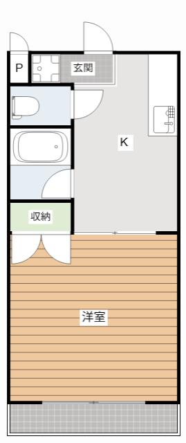 とんぼSO(1K/3階)の間取り写真