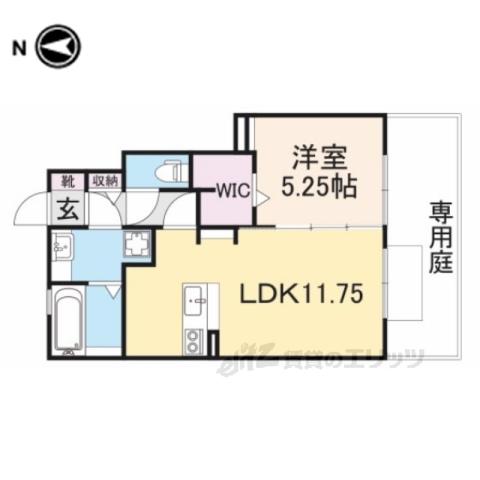 エスポワールⅠ(1LDK/1階)の間取り写真