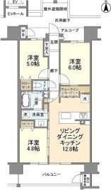 レ・ジェイド南港HANA-TERRACE(3LDK/10階)の間取り写真