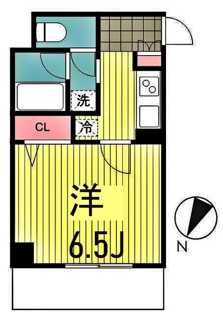 ドルック竹内(1K/2階)の間取り写真