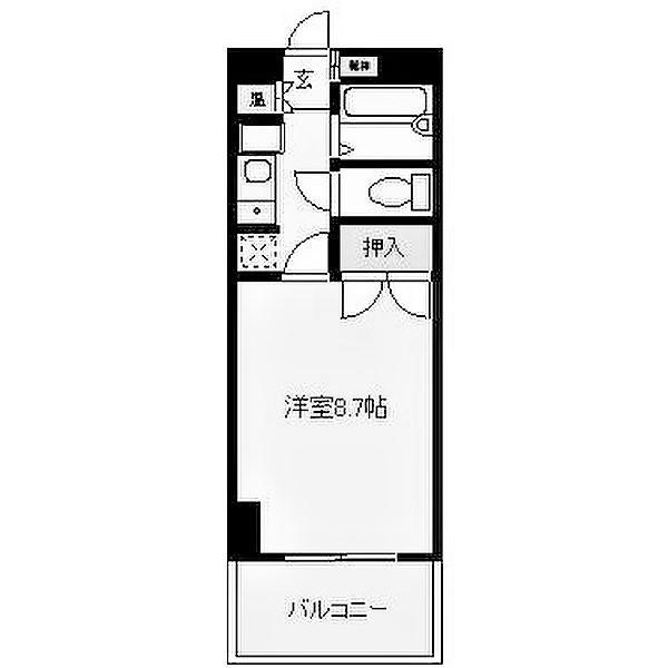 ステーションコート(1K/6階)の間取り写真