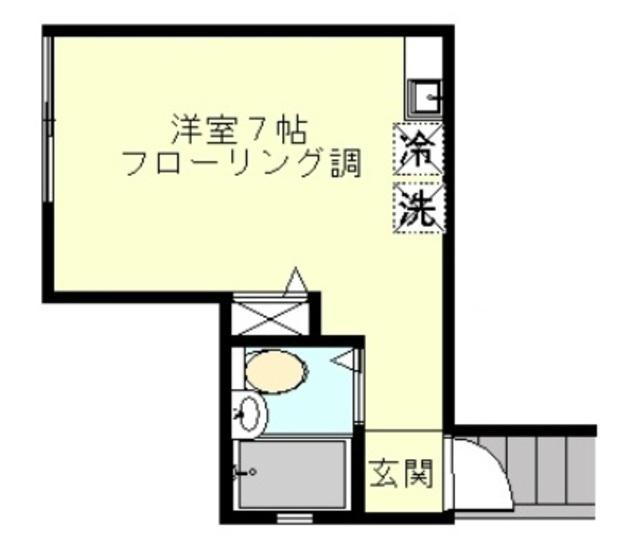 ジュネス香和A(ワンルーム/2階)の間取り写真
