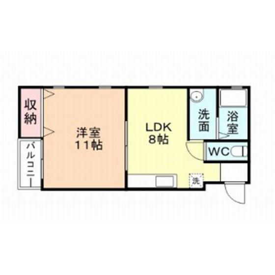 NOISETTE(1LDK/2階)の間取り写真