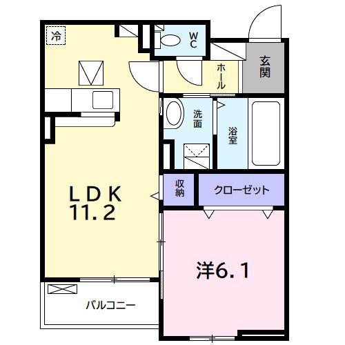 リッチモンドパレス(1LDK/1階)の間取り写真