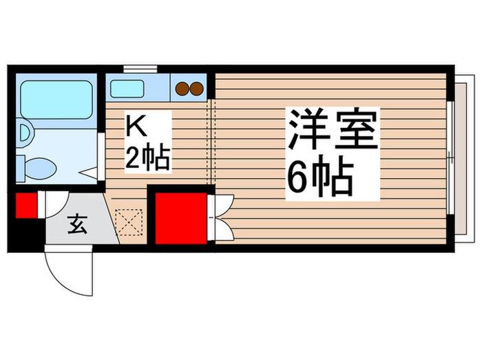 グリーンハイツ(1K/1階)の間取り写真