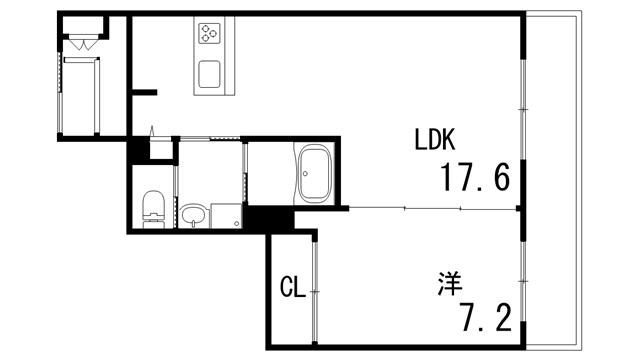 ザ・レジデンス芦屋スイート(1LDK/20階)の間取り写真