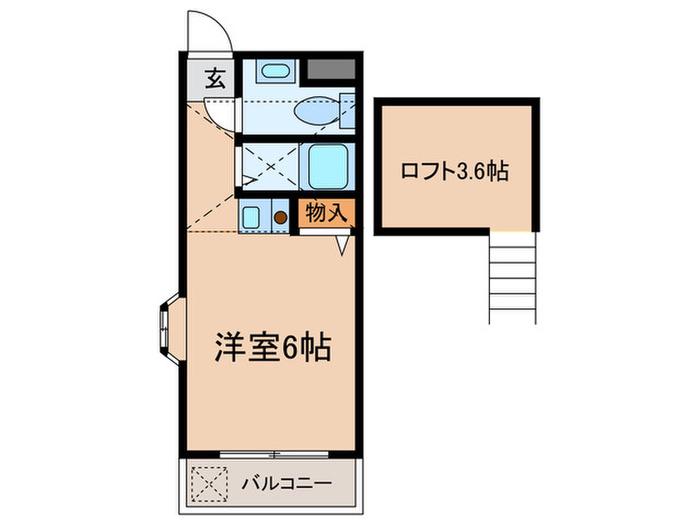 ハイム成増台(ワンルーム/2階)の間取り写真