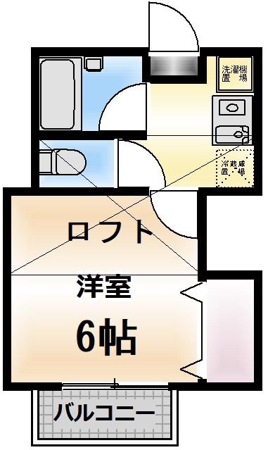 メゾン・ド・ジュネス(1K/2階)の間取り写真
