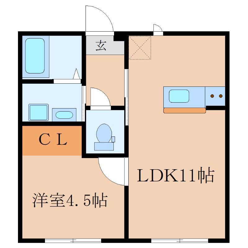WHITE HOUSE(1LDK/3階)の間取り写真