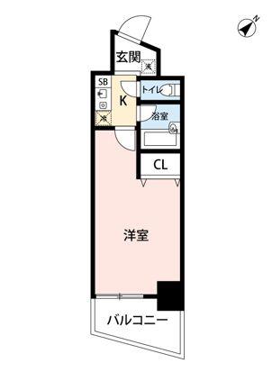 マイナビSTAYミライエ代々木参宮橋(1K/2階)の間取り写真