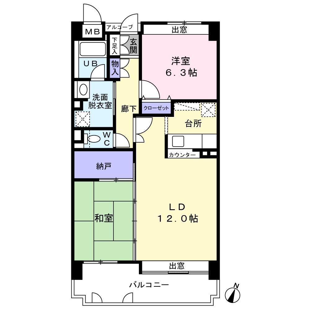 BE PLACE(2LDK/4階)の間取り写真