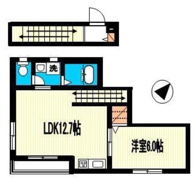 ユウリンハイム(1LDK/3階)の間取り写真