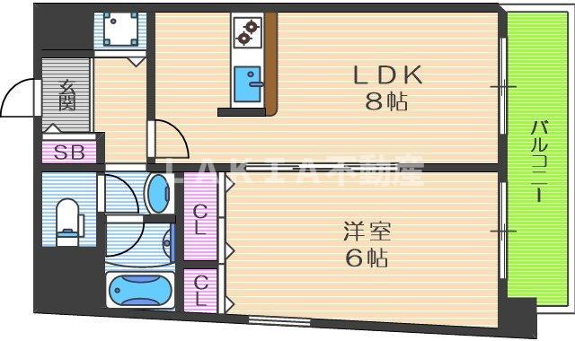 CHEZCLARA(1LDK/3階)の間取り写真