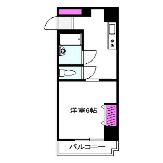 BELONG千林(1K/11階)の間取り写真