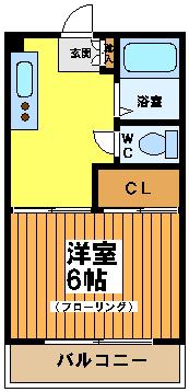 笹塚IMAハウス(1K/2階)の間取り写真