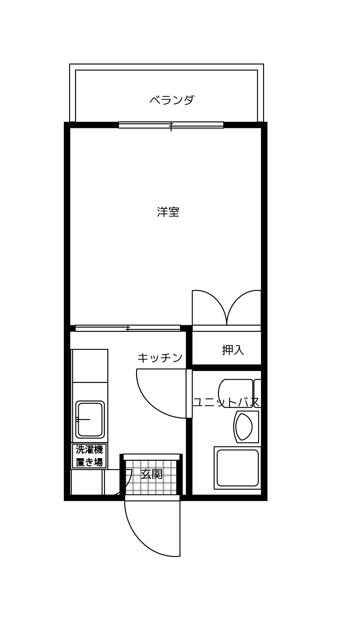 キャロット2(1K/4階)の間取り写真