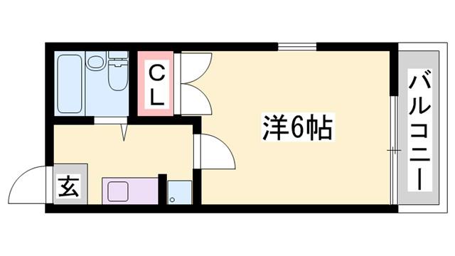 藤井第2ハイツ(1K/1階)の間取り写真