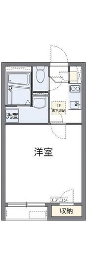 レオネクストプランドール(1K/1階)の間取り写真