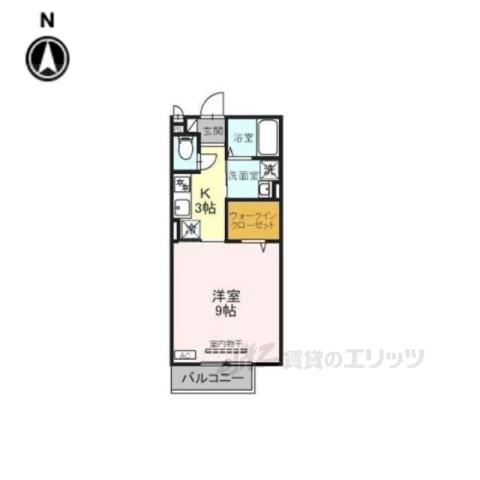JUMEIRAH(1K/1階)の間取り写真