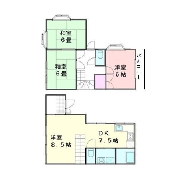 メゾアーク(3LDK/1階)の間取り写真