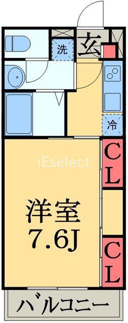 リブリ アイリス幕張本郷(1K/3階)の間取り写真