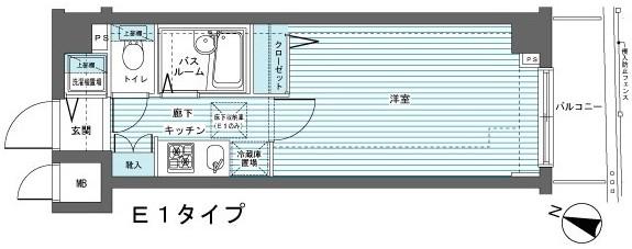 フェニックス板橋本町(1K/1階)の間取り写真