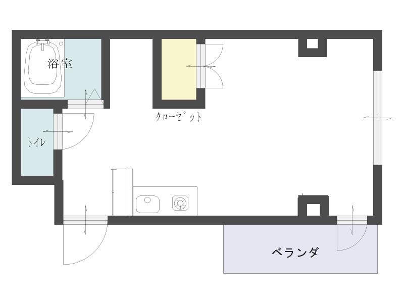 トワイライト長町(ワンルーム/2階)の間取り写真