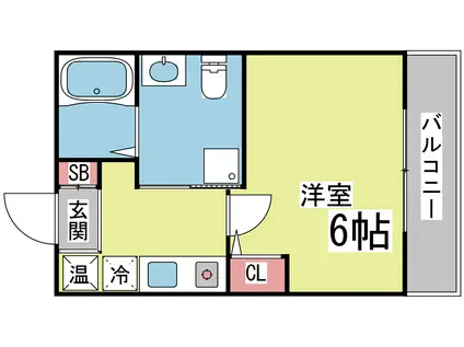 グレイスシャトー王子(1K/8階)の間取り写真