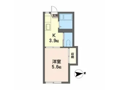 パルハイツ(1K/1階)の間取り写真