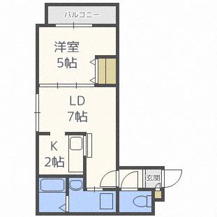 サンコート本郷通(1LDK/3階)の間取り写真