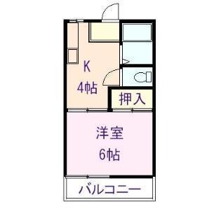 アーバン東福山(1K/1階)の間取り写真