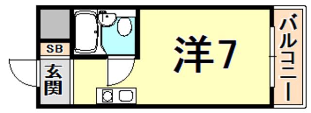 メゾンドアヴニール(ワンルーム/3階)の間取り写真