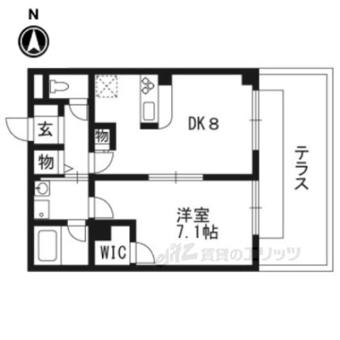 CASAFELIZ(1LDK/1階)の間取り写真
